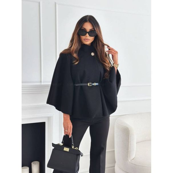 Elegant Belted Cape Coat – Wrinkle-Resistant Wool-Like Trench With Flared Sleeves For Women (S-XXL, 4 Neutral Tones, Office To Weekend Wear)_ecoleips.com