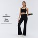 High Waisted, Slimming, Slightly Flared Yoga Pants For Women, Hip Lifting, Slimming, Stretchy, Suitable For Pilates Workouts, Fitness Pants D26017_ecoleips.com