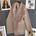 Women's Pink Blazer Jacket Slim-Fit Trendy Office Wear Casual Spring Autumn Outerwear Clothing_ecoleips.com