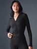 al0 Ribbed V-neck Zipper Bottoming Shirt Casual Sports Fitness Yoga Versatile Slim Long-sleeved Top_ecoleips.com