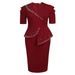 Women's Clothing Beaded Ruffle Dress Party Temperament Hip Skirt Dresses_ecoleips.com