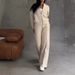 Women's Clothing Independent Station Women's Suit Autumn New Women's Solid Color Sweater Casual Suit_ecoleips.com