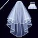 Cross-Border European And American Bachelorette Party Double Layer Bride To Be Photo Wedding Veil_ecoleips.com