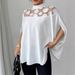 Women's Clothing Summer Solid Color Mesh Off Shoulder Bat Sleeve Elegant Tops_ecoleips.com