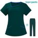 Women's Beauty Salon Beautician Dental Oral Isolation Clothing Protective Clothing Short-sleeved Trousers Elastic Quick-drying Work Clothes_ecoleips.com
