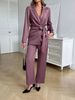Women's Autumn And Winter Satin Solid Color Bathrobe Set_ecoleips.com