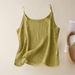 Women's Clothing Vintage Linen Camisole Top For Women - Breathable Summer Sleeveless Blouse, Loose Fit, Soft Cotton Blend, 12 Colors (S-XXXXXL)_ecoleips.com