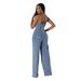 Women's Clothing Denim Jumpsuit Wide Leg Pants_ecoleips.com