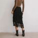 New Women's Fashion Elegant Slim Fit Irregular Lace Ruffle Patchwork Fairy Vacation Style Skirt_ecoleips.com