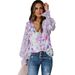 Women's Clothing Chiffon Cardigan Spring And Summer Loose Floral Pattern Fashion Lantern Sleeve Tops Women_ecoleips.com