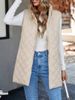 Women's Clothing Thin Warm Women's Lightweight Warm Quilted Vest Coat With Hood - Long Sleeveless Jacket For Casual Outfits (Black, Beige)_ecoleips.com
