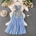 Elegant Water Soluble Lace Camisole Short Dress Two Piece Set For Women High Waisted Slimming Flowy Mesh Half_ecoleips.com