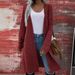 Women's Long Cardigan Sweater - Soft Knit Open Front Coat, Loose Fit V-Neck, Pure Color Stitching, Casual & Elegant_ecoleips.com