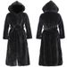 Autumn Winter New Hooded Cotton Jacket Thickened Long Plush Fur Women's Overcoat Trench Coat_ecoleips.com