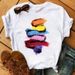 European And American Cross-border Foreign Trade Clothing 3D Nail Polish Pattern Round Neck Printed Women's Short-sleeve_ecoleips.com