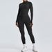 Slim Fit Women's Yoga Jacket Outdoor Sports Fitness Fashionable Peach Pants Running Sports Suit_ecoleips.com