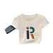 Women's Clothing Pure Cotton Short Sleeve T-Shirt White Round Neck Slim Fit Exposed Belly Button Top Straight Shoulder New Summer Style_ecoleips.com