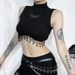 Unique Moon Chain High Neck Sleeveless Top for Women European And American Style Hot Girl Vest New 2025 Trend XS24061_ecoleips.com