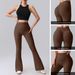 Yoga Summer Thin Women's Hip-Lifting Flared Fitness Quick-Dry Sports Stretch Slim Fit Bell-Bottom Pants_ecoleips.com