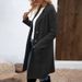 2024 Autumn Winter European And American Cross-Border New Women's Fashion Versatile Mid-Length Wool Coat Blazer_ecoleips.com