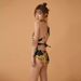 Women's Sexy Deep V Neck Tummy Concealing Swimsuit Retro Print French Style Long Robe Two Piece Set Slimming Design For Summer Vacation_ecoleips.com