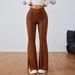 Voya Women's Fashion Casual Slightly Spicy Pants, New Spring-summer Elastic Waist Slimming Wide-leg Long Pants_ecoleips.com