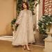 Verve Spring Summer New Tassel Leaf Embroidery Muslim Clothing Long Fashion Elegant Cover-up Dress Robe_ecoleips.com