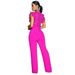 Women's Sleeveless Lace Splicing Sports Fitness Jumpsuit Casual Personalized Line Romper_ecoleips.com