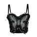 Women's Clothing Butterfly Tube Top Personality High End Outer Wear Bra Slim Stitching Denim Fishbone Bra Suspenders_ecoleips.com