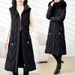 Women's Long Hooded Winter Coat With Detachable Hood, Thickened Polyester Puffer Jacket For Cold Weather, Elegant Commuter Style_ecoleips.com