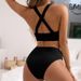 Verve 2025 Sexy Solid Color High Waist Triangle Women's Swimsuit Bikini_ecoleips.com