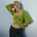 Voya 2026 Autumn/Winter European And American Fashion New Sexy Hollow Out Puff Long Sleeve Ultra-Short Women's T-Shirt With_ecoleips.com