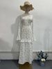 European And American Cross-Border 2024 Spring Gentle Style Fresh Floral Ruffle Long Dress_ecoleips.com