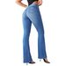 European And AmericanRipped Micro-La Women's Jeans Slim-fit Slimming High Waist Elastic Pants_ecoleips.com