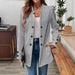 2025 Autumn Winter European And American Women's Cross-Border New Fashion Three-Button Double-Button Jacket Blazer_ecoleips.com