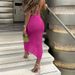 Women's Clothing Fashion Hollow Back Strap Fashion Sun Protection Hip Long Skirt Beach Cover Up Suit_ecoleips.com
