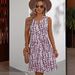 2026 European And American Summer New Elegant U-neck Floral Print Sleeveless Midi Dress With Belt_ecoleips.com