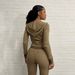 European And American Pocket Frayed Hooded Street Style Slim Fit Sports Set Zipper Sweatshirt + Low Waist Flared Pants_ecoleips.com