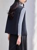 Carbon Gray V-neck Outerwear 2025 Autumn And Winter Simple Trendy Double-sided Woolen Vest For Women_ecoleips.com