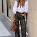 Women's Clothing Spring New Style Ladies Fashion Temperament Leopard Print Straight Casual Trousers_ecoleips.com