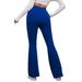 European And American Cross-Border Women's Spring Summer New High-Waisted Slimming Long Yoga Sports Running Flared_ecoleips.com
