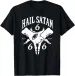 Women's T-Shirts Hail Satan Evil Devil Occult Satanic Pentagram Unholy 666 T-Shirt_ecoleips.com
