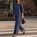 Women's Casual Urban Irregular Trousers And Shirt Set_ecoleips.com