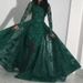 Women's Clothing Gold Embroidery Sexy Hip Wrapped Big Swing Dress_ecoleips.com