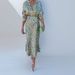 Spring New Arrival Women's Clothing V Neck Long Sleeve Printed Suit Fashionable Commuter American Style Elegant_ecoleips.com