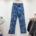 Women's Clothing Jeans For Women In Summer, Thin Style, Niche Design, Ripped Jeans, Retro, High Waist, Slimming, High End Straight Pants_ecoleips.com