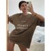 Livesso Women's Pure Cotton Short Sleeve T-Shirt European Size Loose Fit Top_ecoleips.com