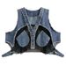 In-stock Vintage Hong Kong Style Street Grid Patchwork Short Denim Vest 2024 Loose-fitting Unique Design Jacket_ecoleips.com