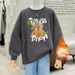 Women's European Style Fleece Lined Thickened Sweatshirt Top Niche Design High-End Autumn Outerwear Dopamine Inducing_ecoleips.com