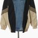 K Personalized Niche Denim Patchwork Contrasting Loose Fit Jacket, Baseball Jacket, Top_ecoleips.com